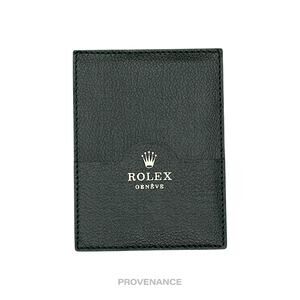 🔴 Rolex Card Holder Wallet - Green Leather